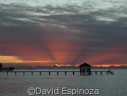 Sunset view from Sandy Bay, Roatan by David Espinoza 